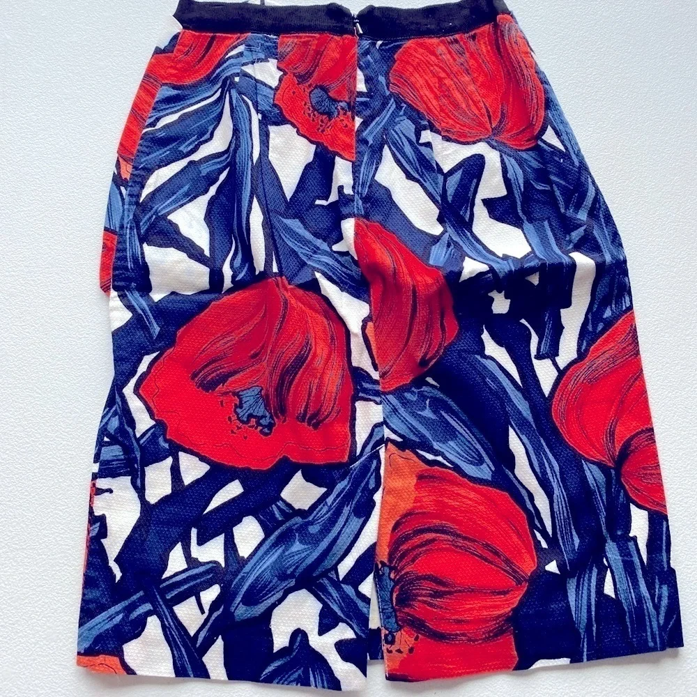 Anthropology Moulinette Soeurs Poppies Skirt Red Blue Size 2